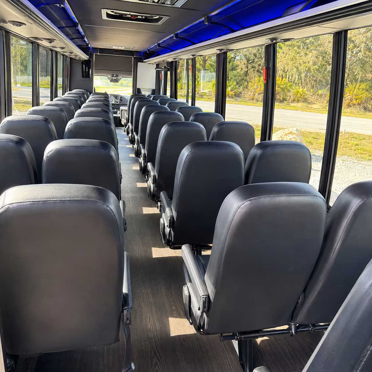 parma 25 passenger minibus interior