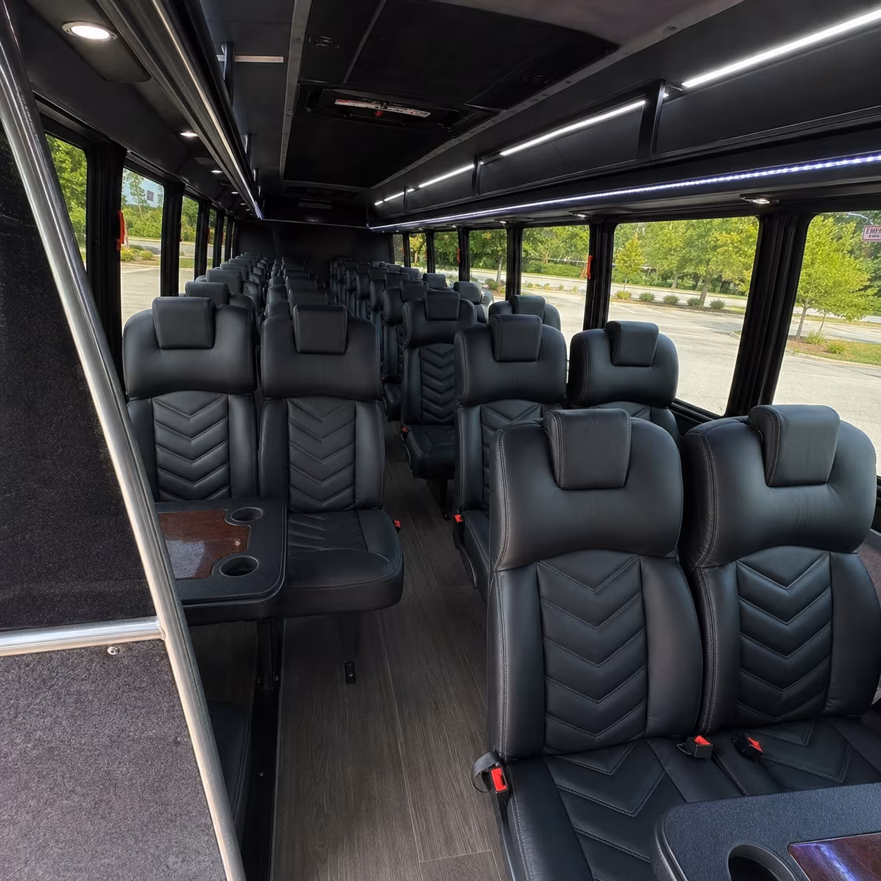 parma 28 passenger minibus inside