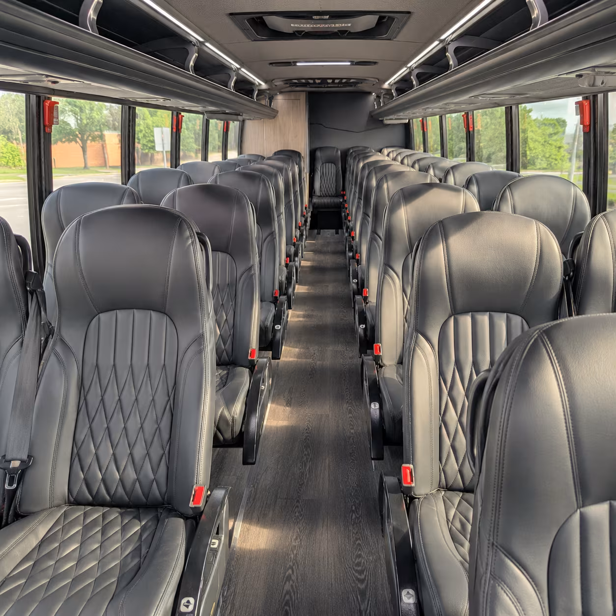 parma 28 passenger minibus interior