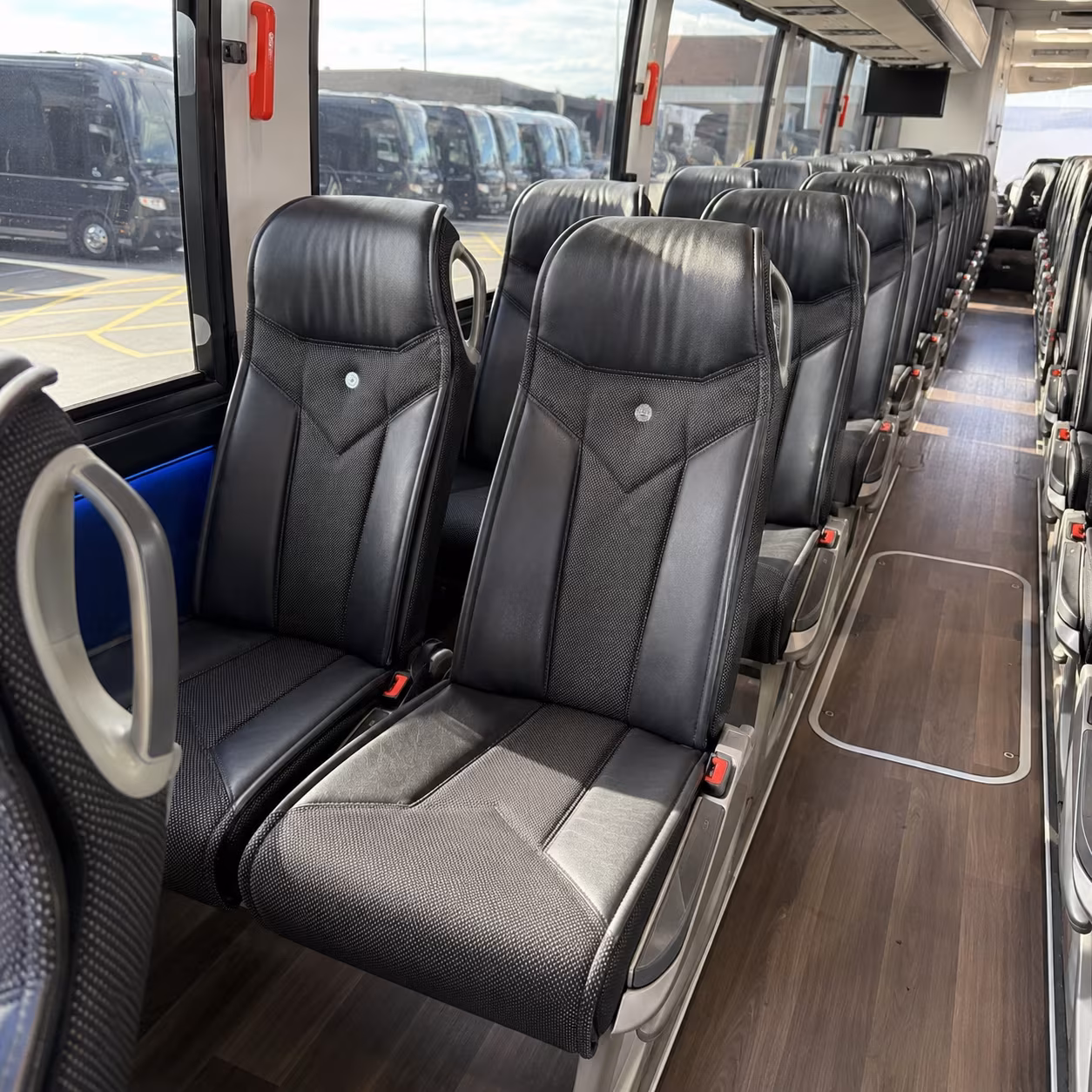 parma 40 passenger charter bus interior