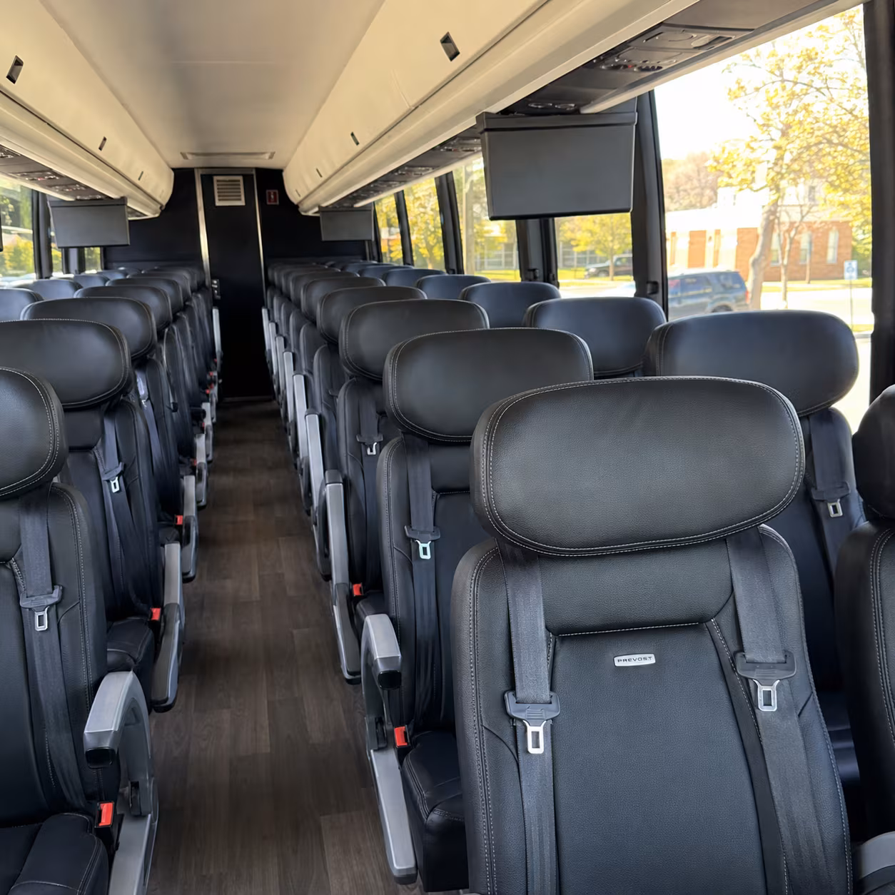 parma 45 passenger charter bus inside