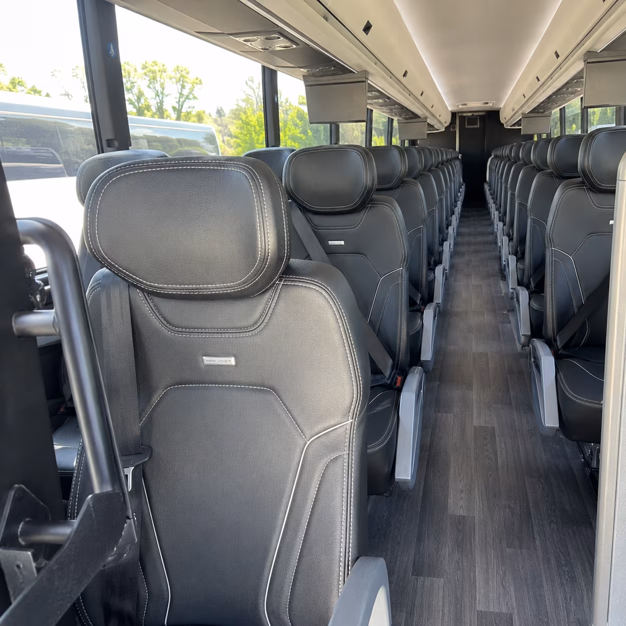 parma 47 passenger charter bus interior
