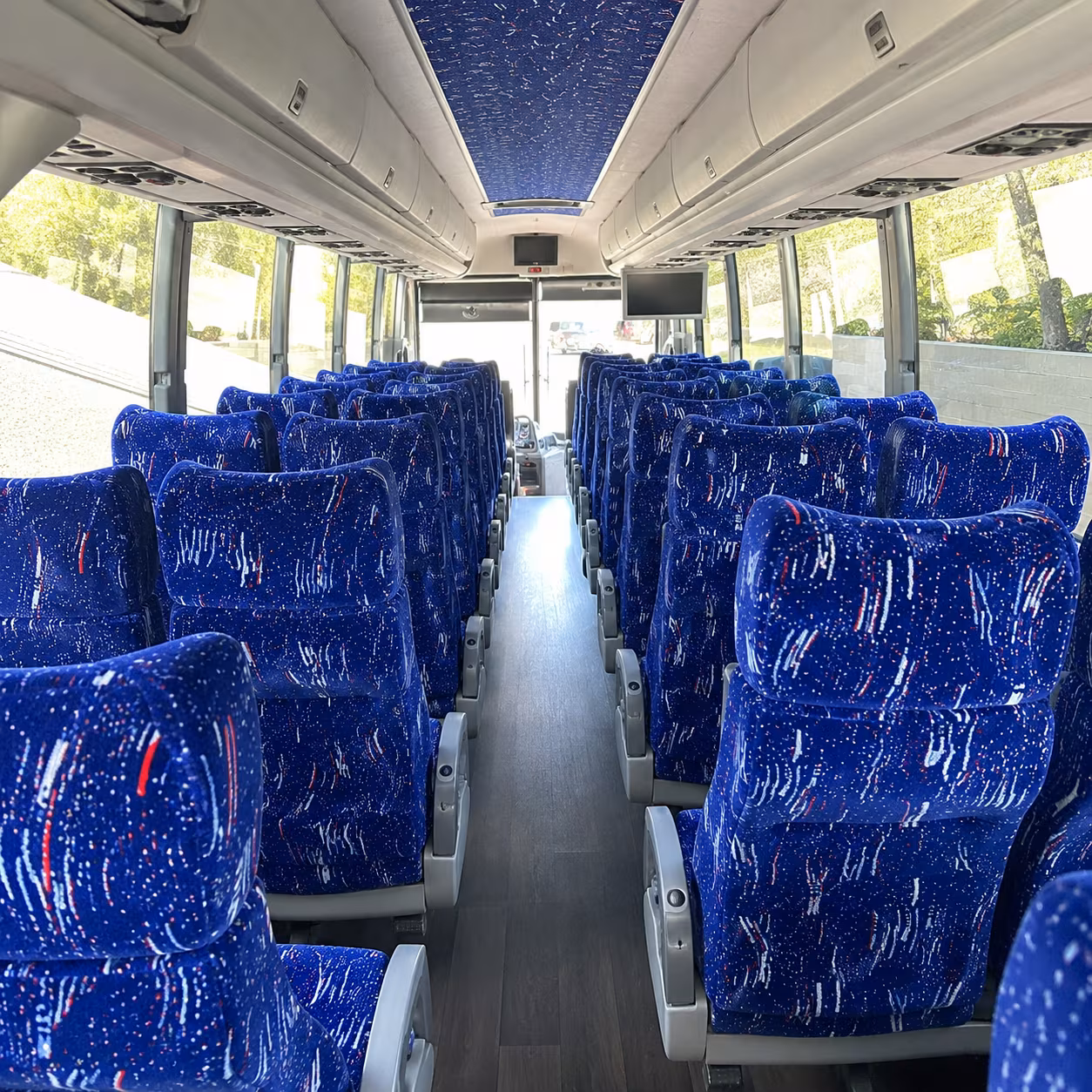 parma 50 passenger charter bus interior