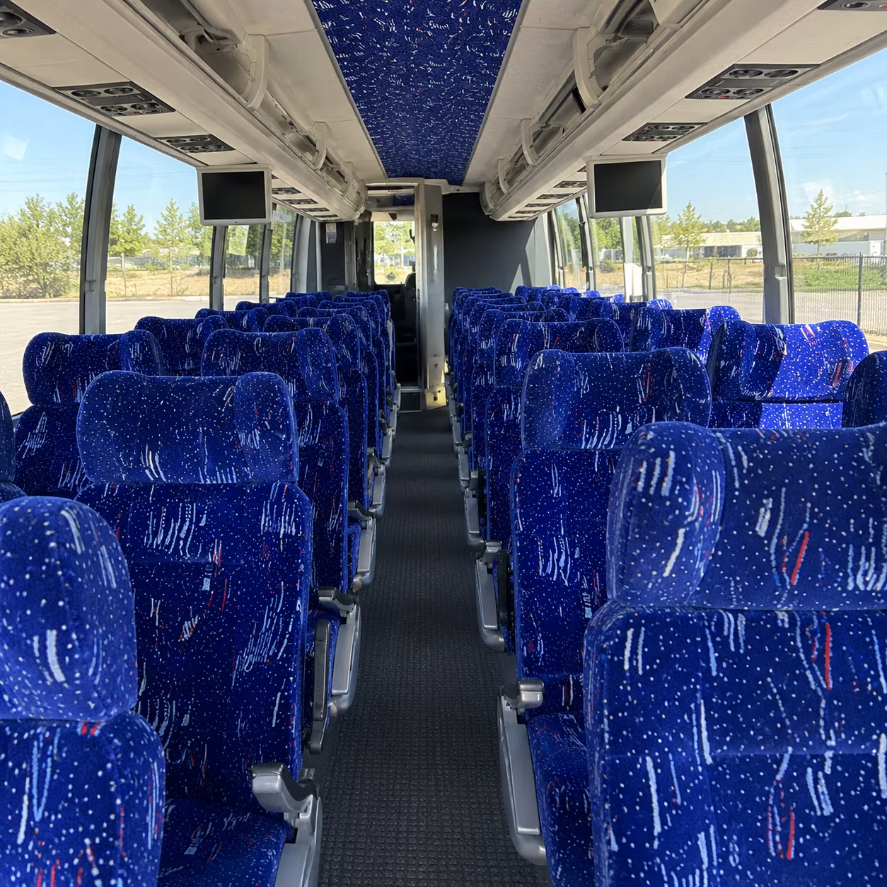 parma 54 passenger charter bus interior