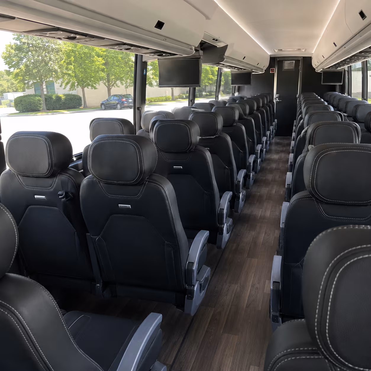 parma 56 passenger charter bus interior